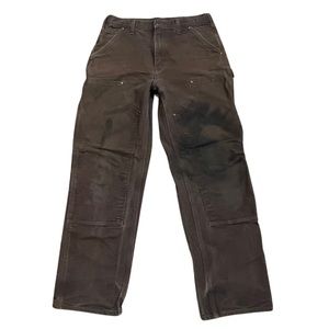 Vintage Y2K Carhartt Double Knee Workwear Pants Brown